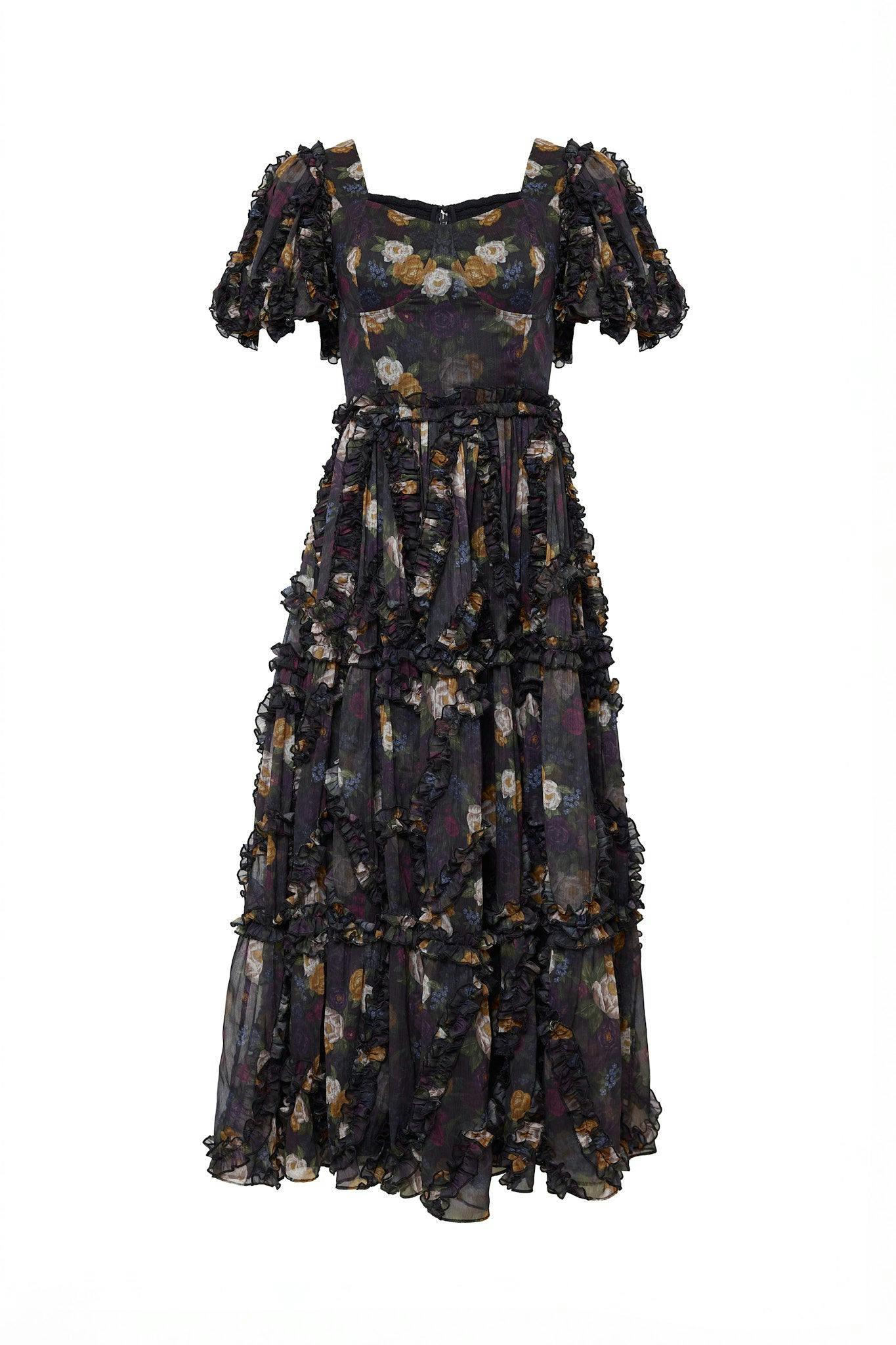 Layla Dress in Winter Floral