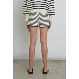 LEA STRIPE SHORT | IVORY + NAVY