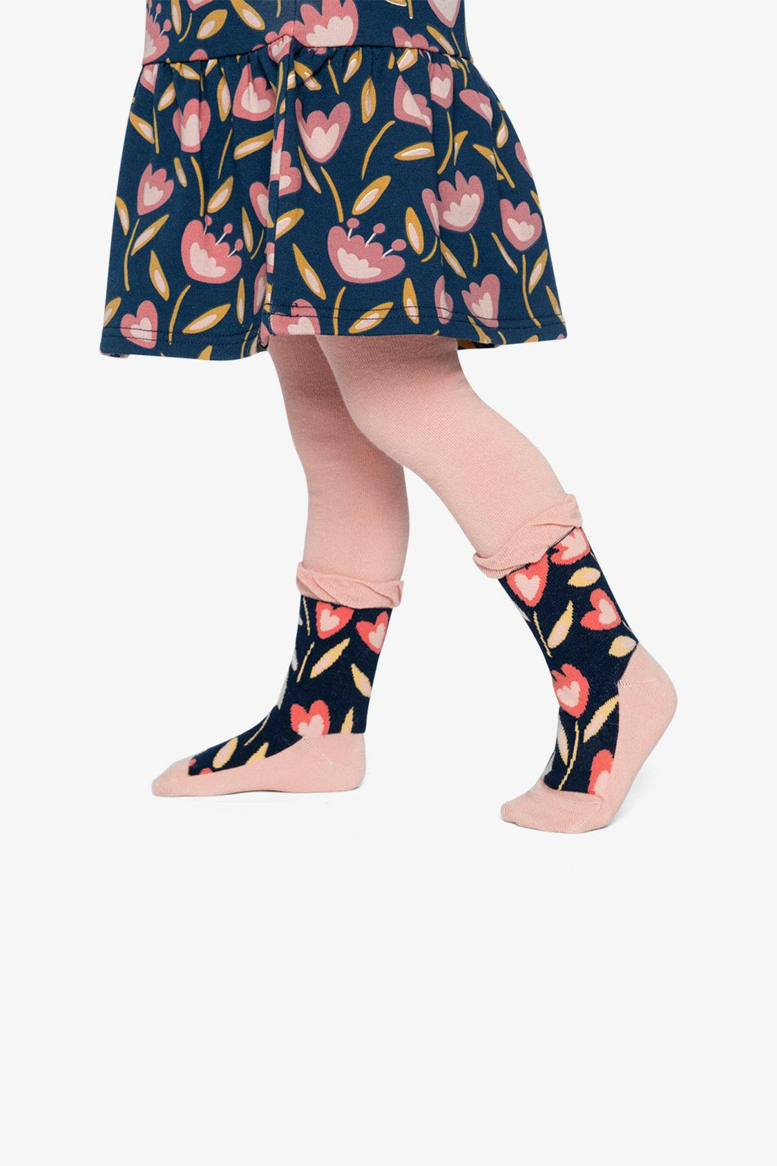 Tights Pale Dusty Pink And Navy