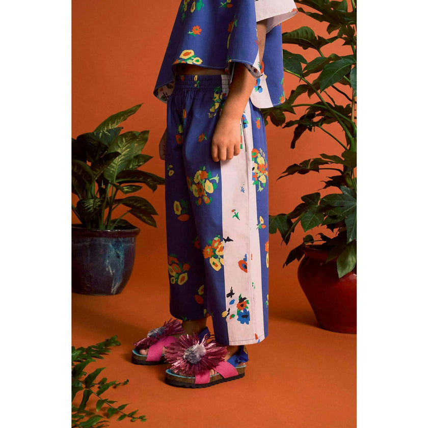 BLOSSOM PATCHWORK PANTS BLUE