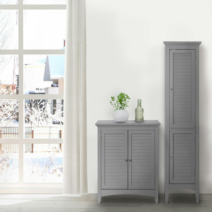 Glancy Wooden Linen Tower Cabinet with Storage