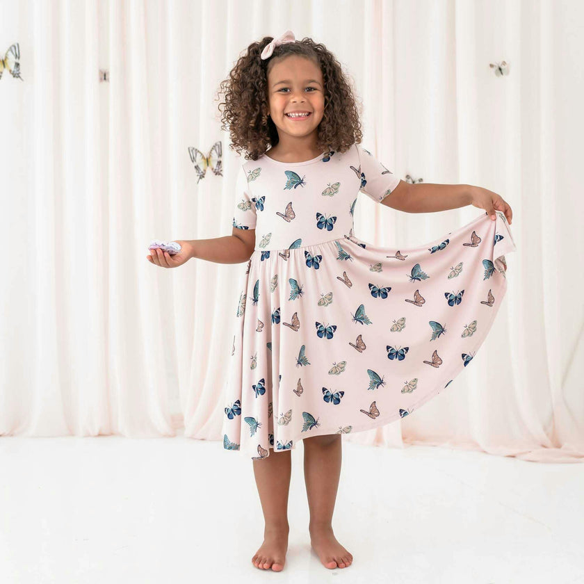 Twirl Dress, Blush Butterfly