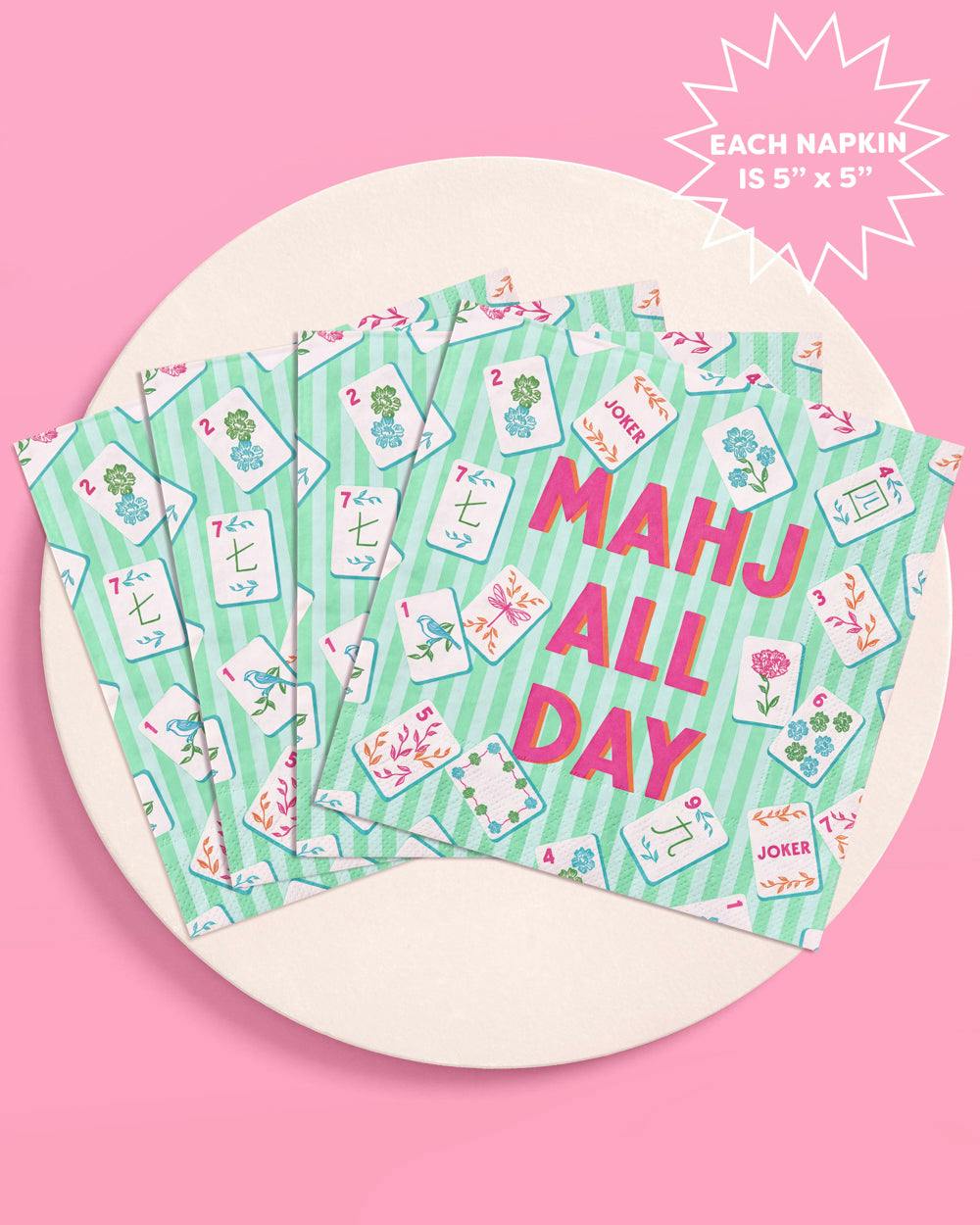 Mahj All Day Cocktail Napkins - 25 paper napkins