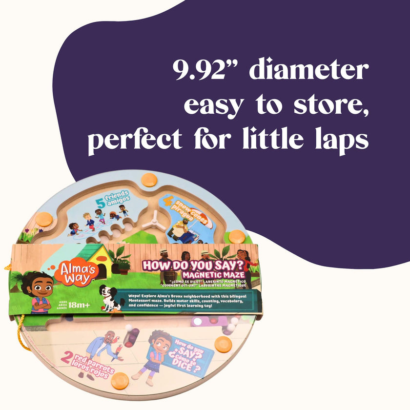 Alma’s Way™ “How Do You Say?” Bilingual Montessori Maze Toy