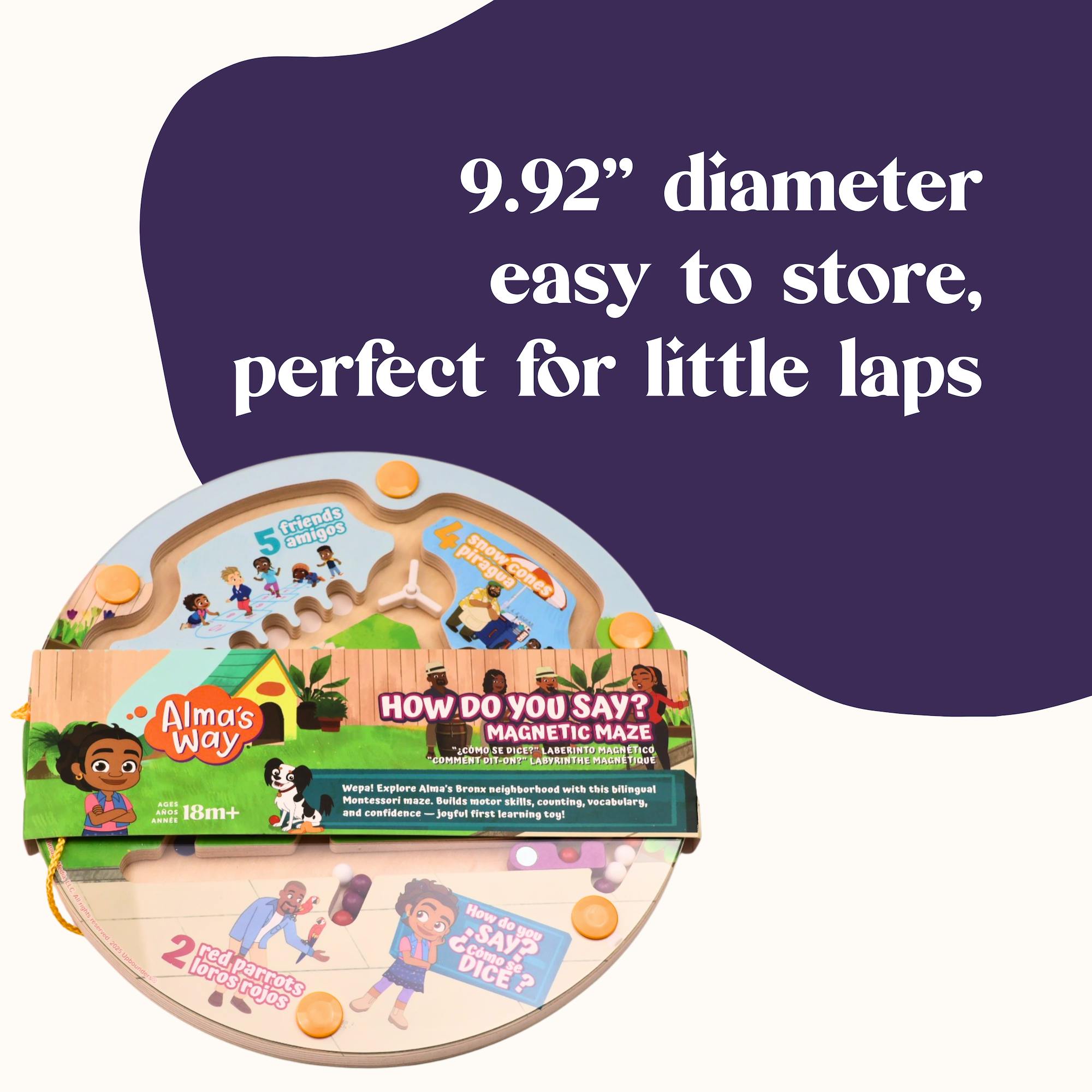 Alma’s Way™ “How Do You Say?” Bilingual Montessori Maze Toy