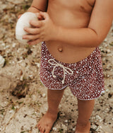 Rupert Swim Shorts Terracotta Shell Print
