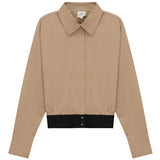 Cropped Cotton Belt Blouse