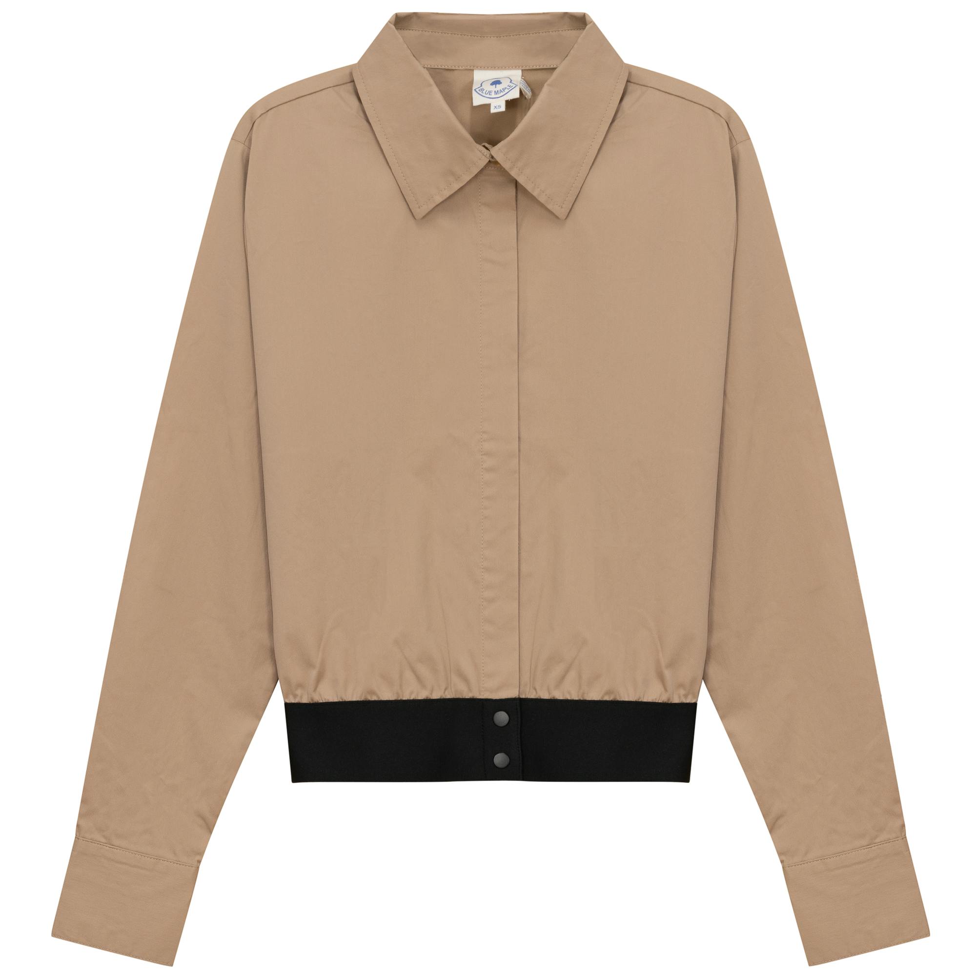 Cropped Cotton Belt Blouse