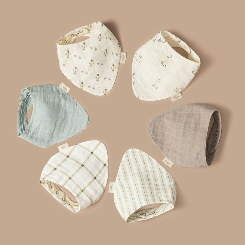 Avery Bunny Cotton Bandana Baby Bib (3 Pack)