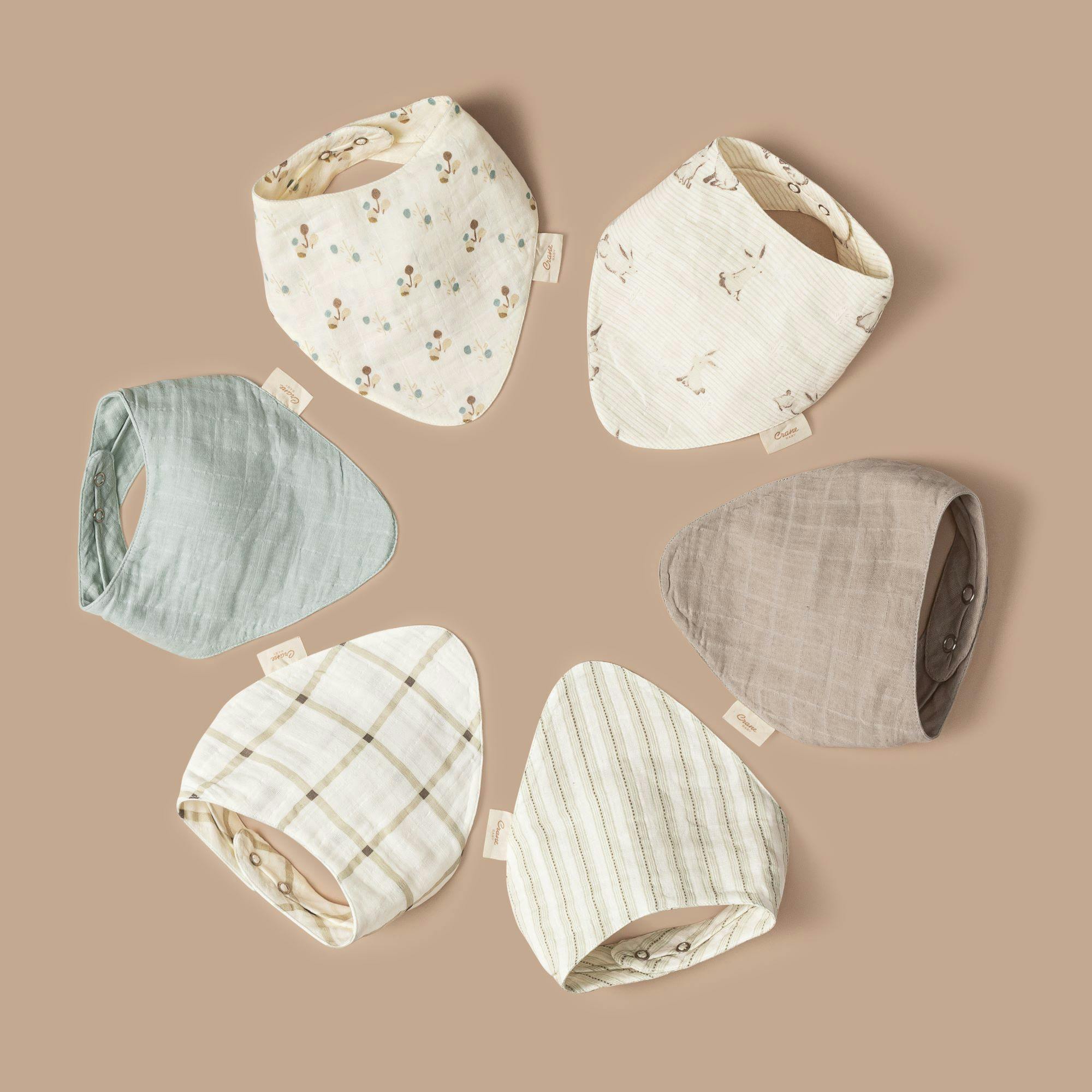Avery Bunny Cotton Bandana Baby Bib (3 Pack)