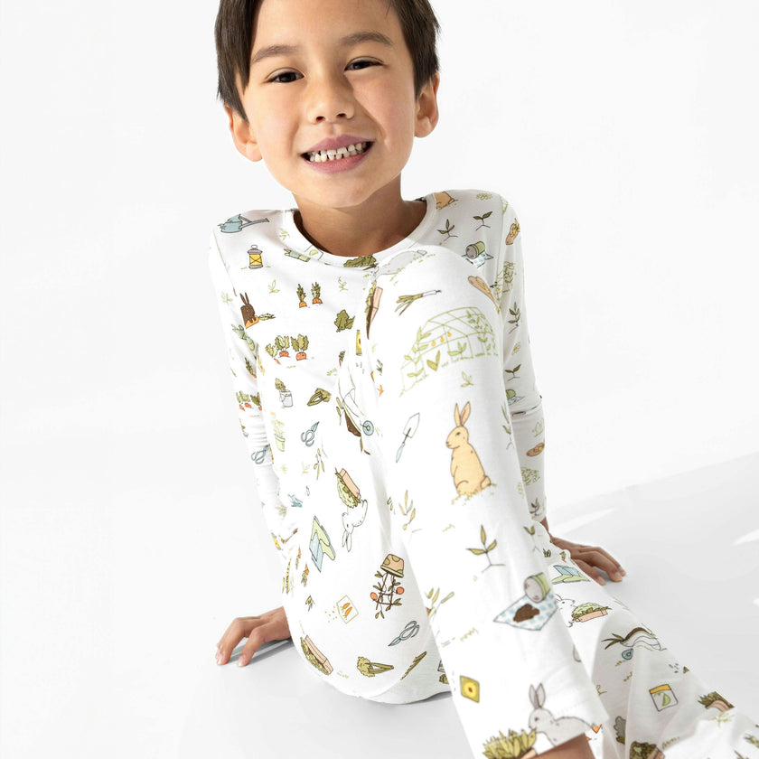 Bunny Garden Bamboo Kids Pajamas