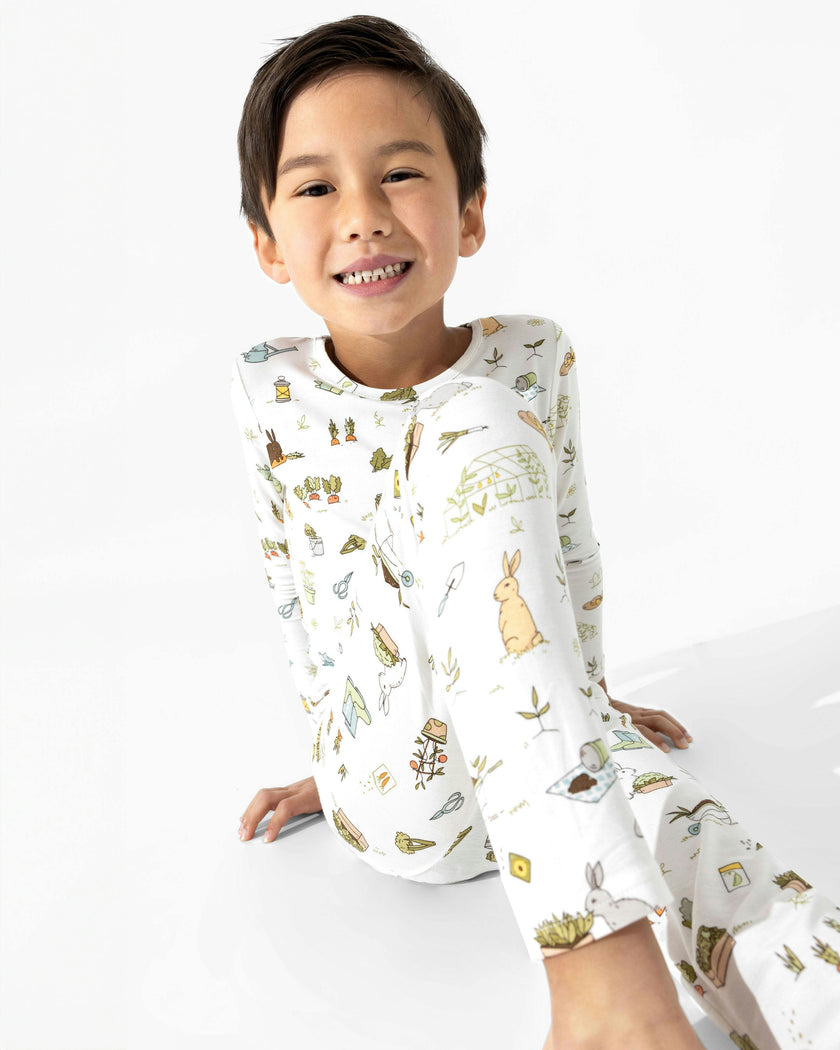 Bunny Garden Bamboo Kids Pajamas