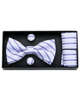 Purple Striped Bowtie Set