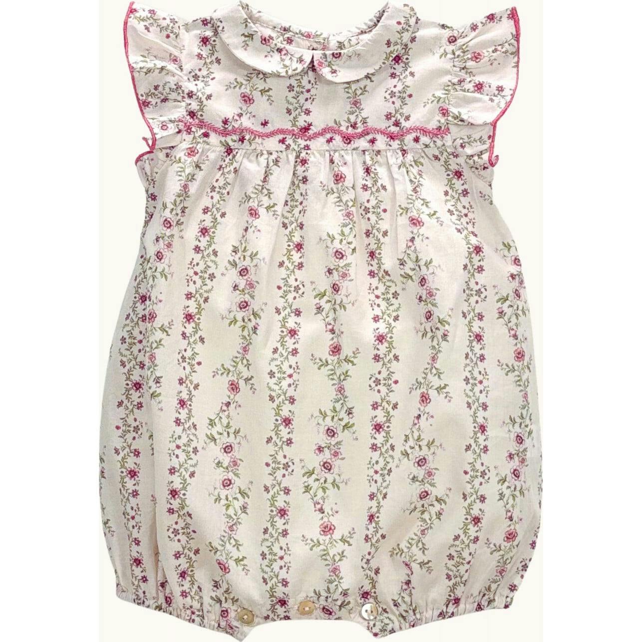 Romper Gilda Hand-Smocked Roses Farandole, Florals