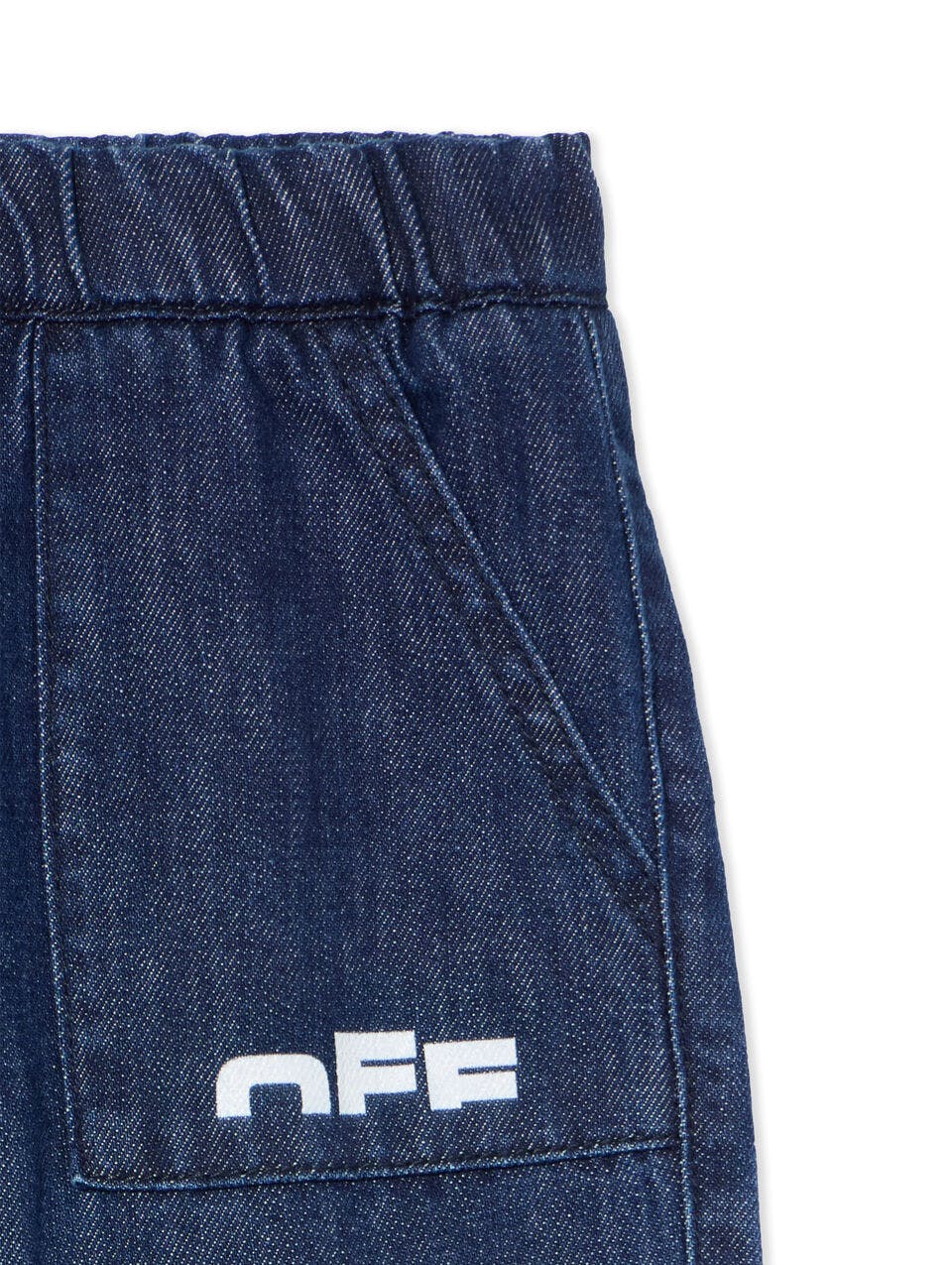 Indigo Type Logo Denim Logo Pants