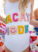 Crystal Vacay Mode Sleeveless One-Piece Swimsuit
