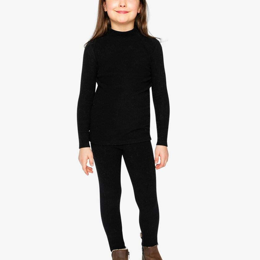 Rib Leggings Black