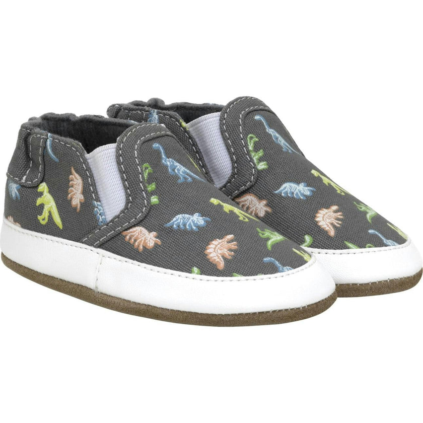 Glowing Dinos Charcoal Soft Sole