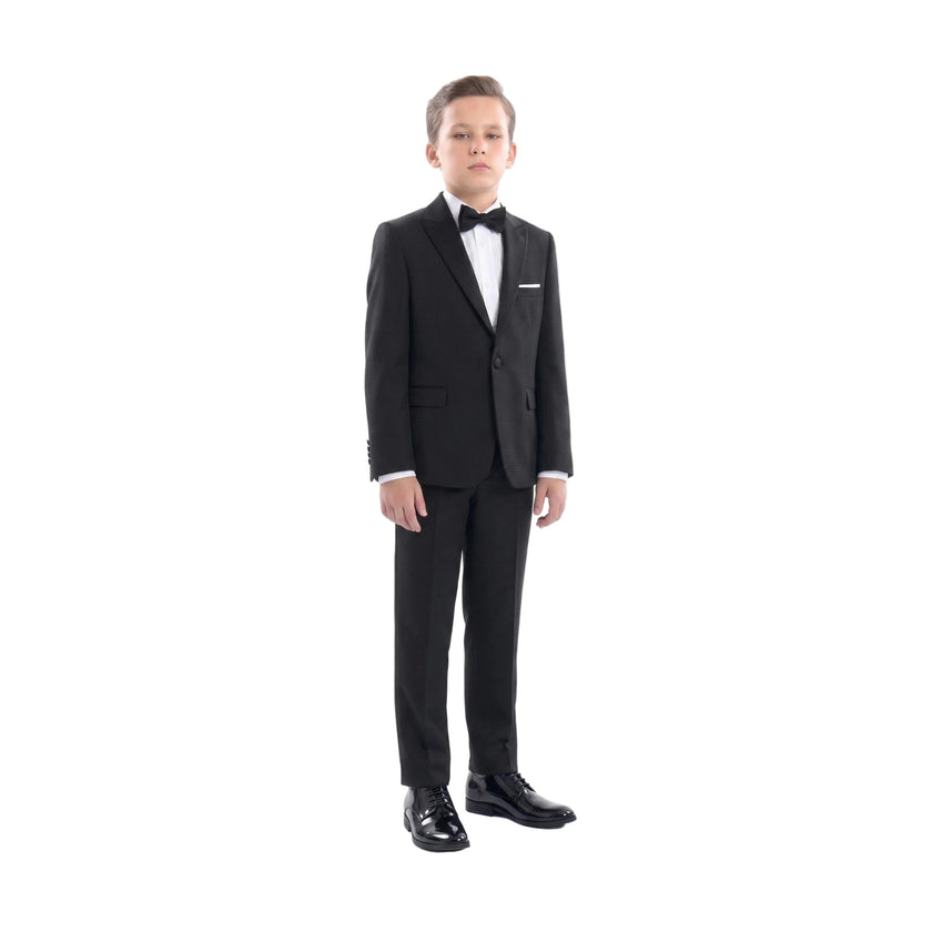 Black Satin-Lapel Formal Suit Set