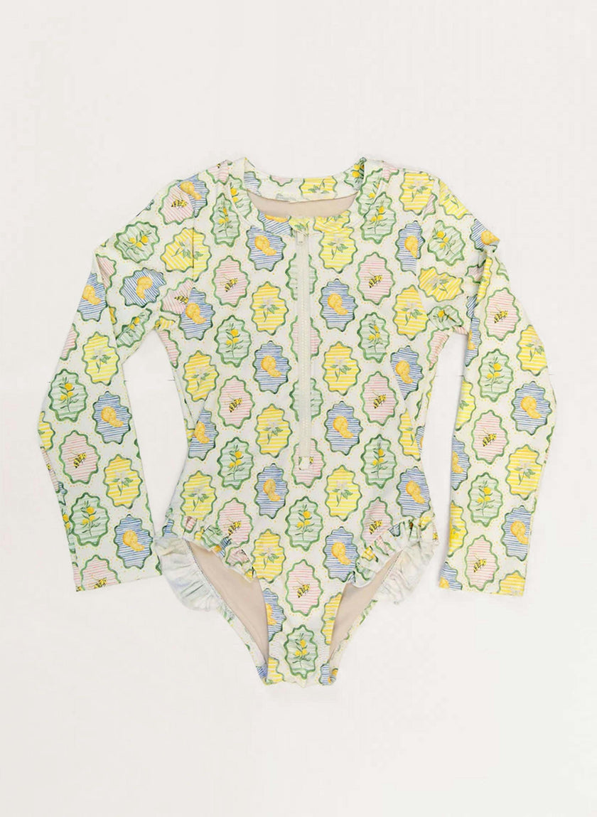 Girls Rashguard Swimsuit - Nature's Windows