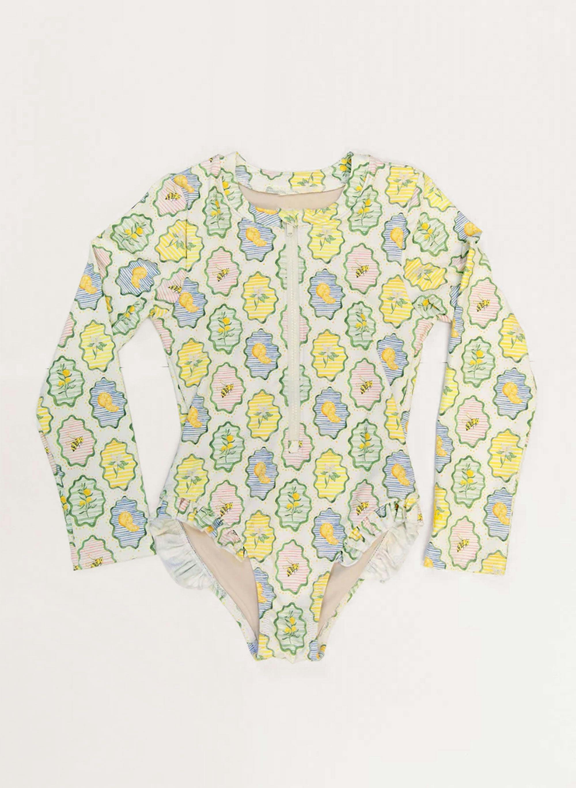 Girls Rashguard Swimsuit - Nature's Windows