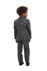 Gray 5pc Peak Lapel Tuxedo