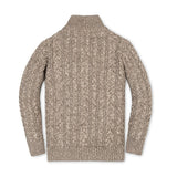 Organic Half Zip Cable Sweater