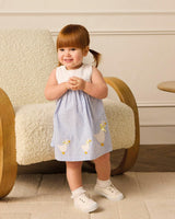 Baby Pinafore Duck Dress in Blue Stripe