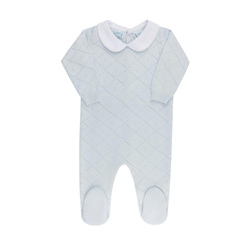 Boys Peter Pan Diamond Knit Romper