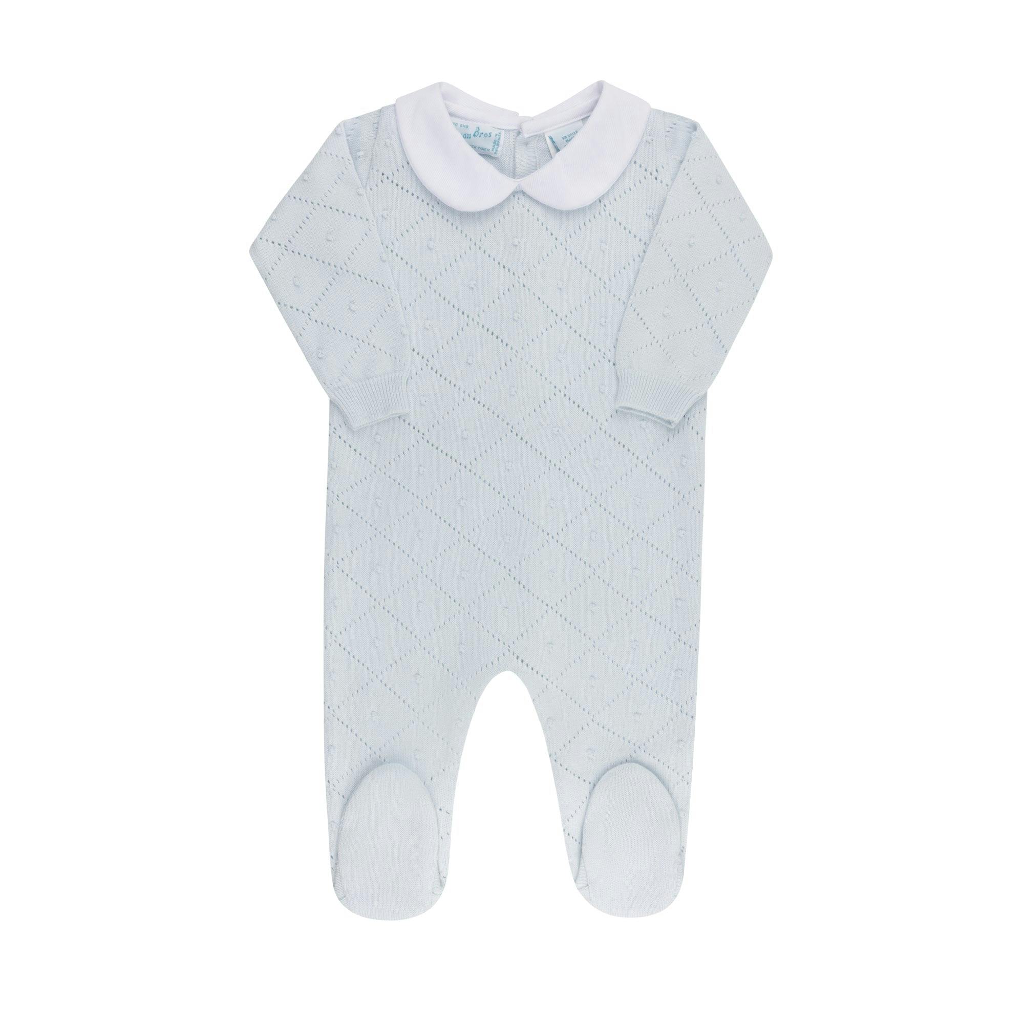 Boys Peter Pan Diamond Knit Romper