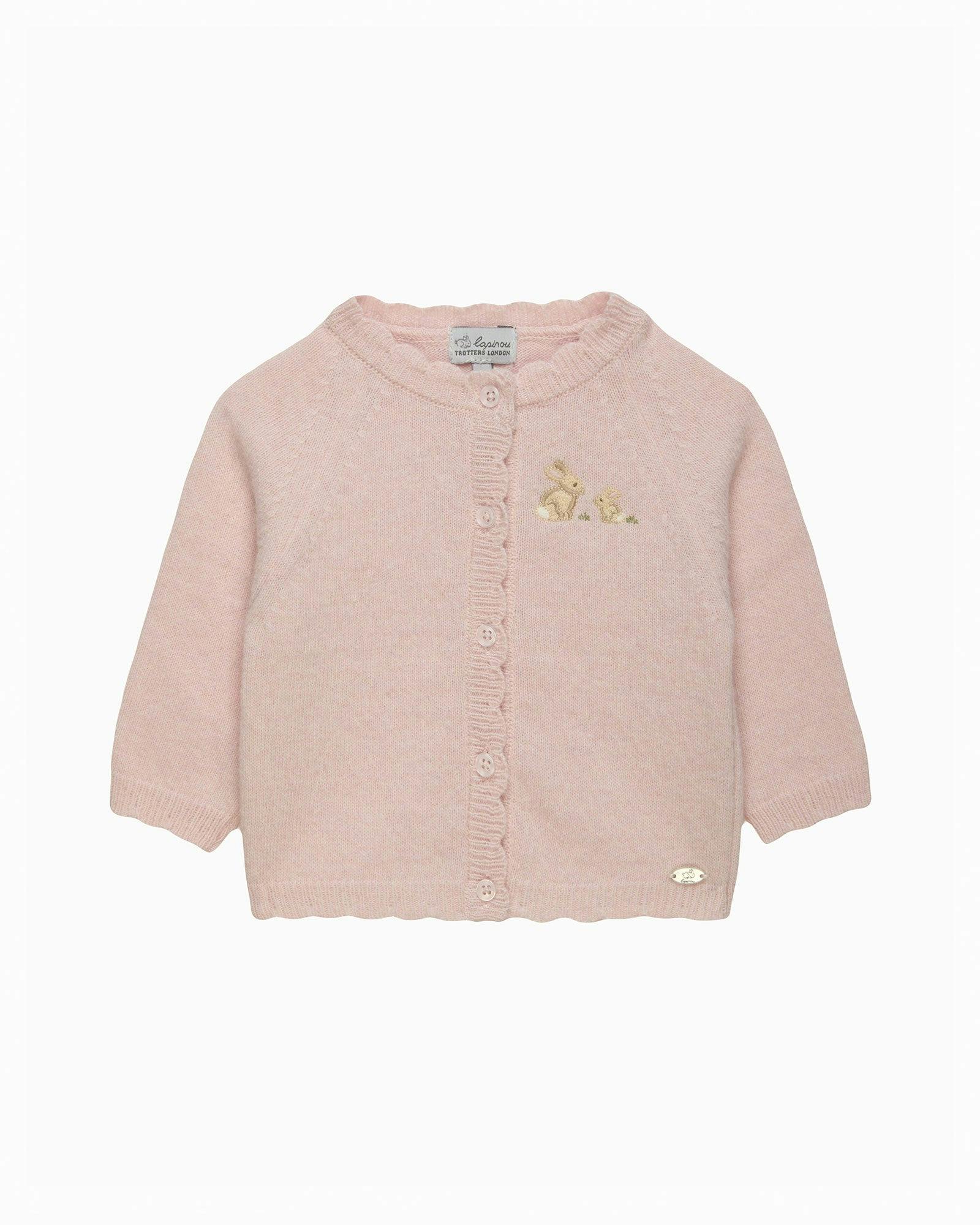 Baby Bunny Embroidered Cardigan