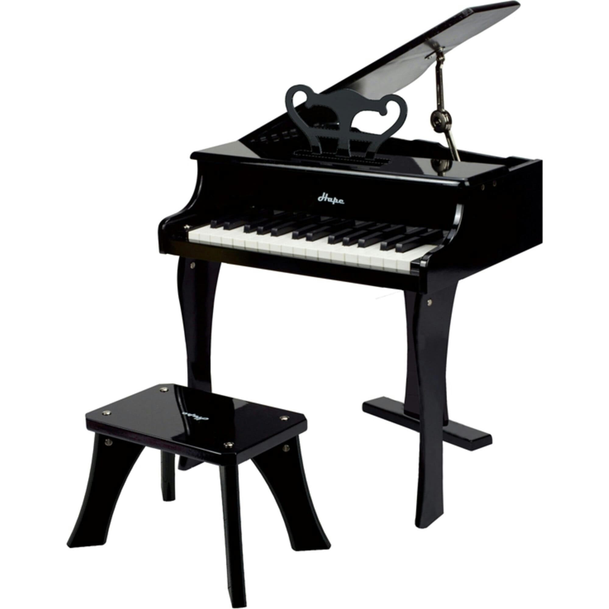 30 Key Grand Piano W/ Bench in Black