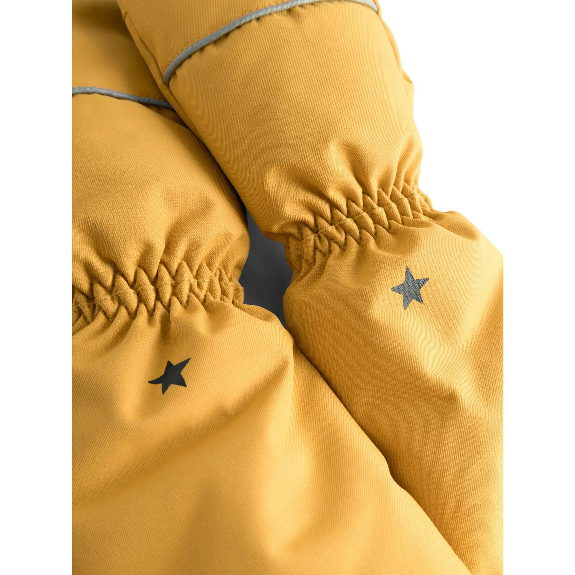Liodo Elastic Long Cuff Mittens, Brown