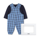 Blue Logo Baby Overall Set