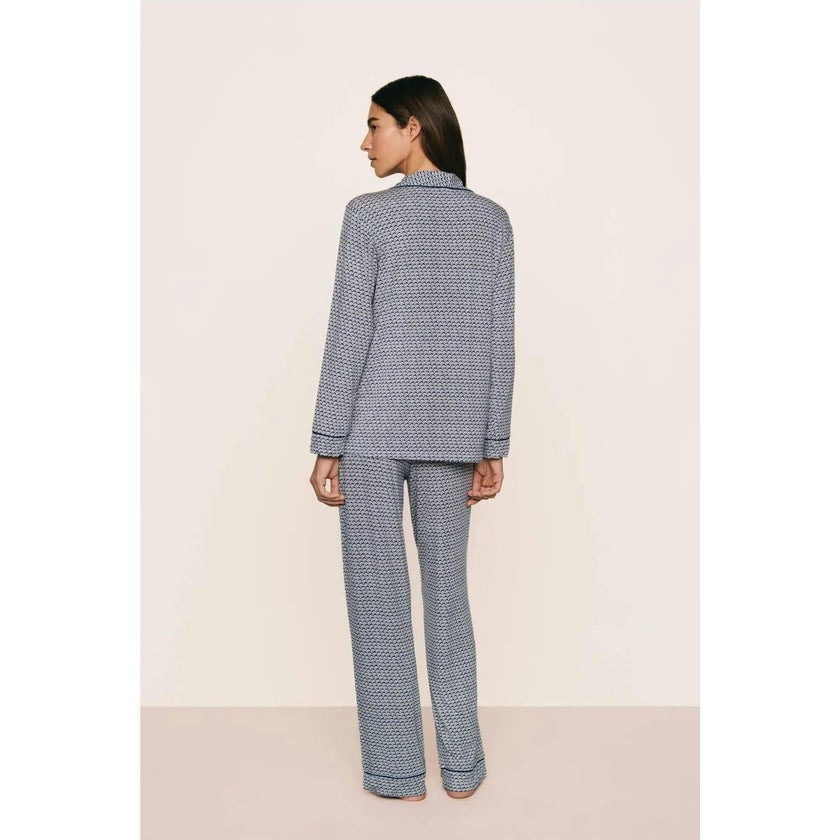 Gisele Printed TENCEL™ Modal Long PJ Set, Blue