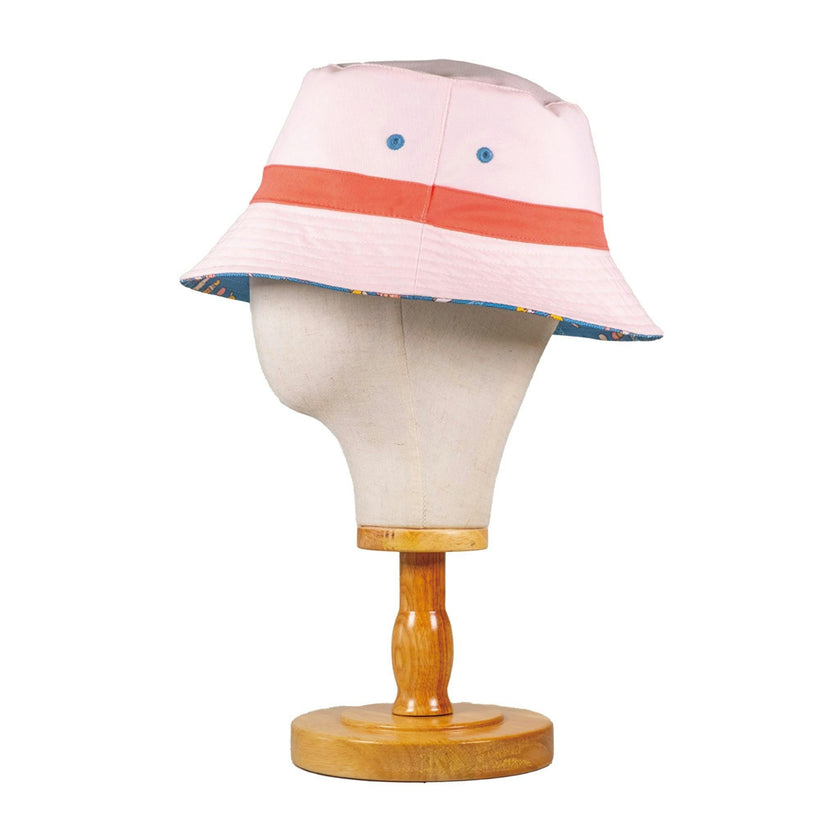Reversible Kids Bucket Hat – Ice Cream Print | Summer Hat for Kids with 2-in-1 Design, Appliqué Patch & All-Over Print