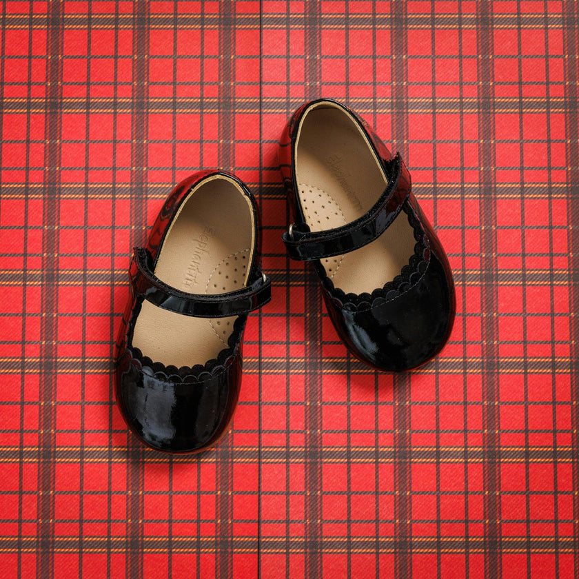 Toddler Aria Ballet Flat | Black Patent Leather