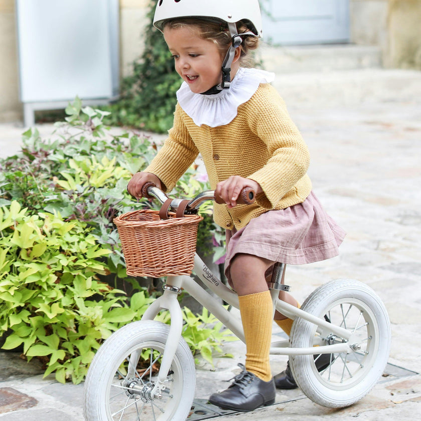 Bicycle BALANCE BIKE Ivory White + Helmet