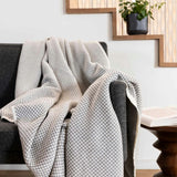 Cotton Sustainable Knit Geometric Throw Blanket - Checkerboard