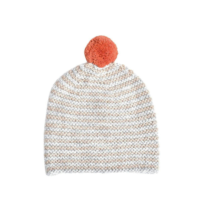 Striped Pom Hat