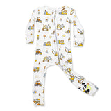 Love Trucks White Bamboo Convertible Footie