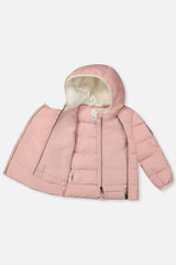 Winter Jacket Adapted For Car Seats Pale Dusty Pink