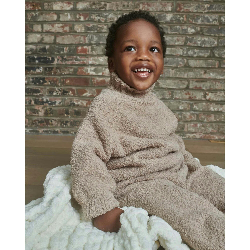 Fuzzy Boxy Mock Neck Sweater
