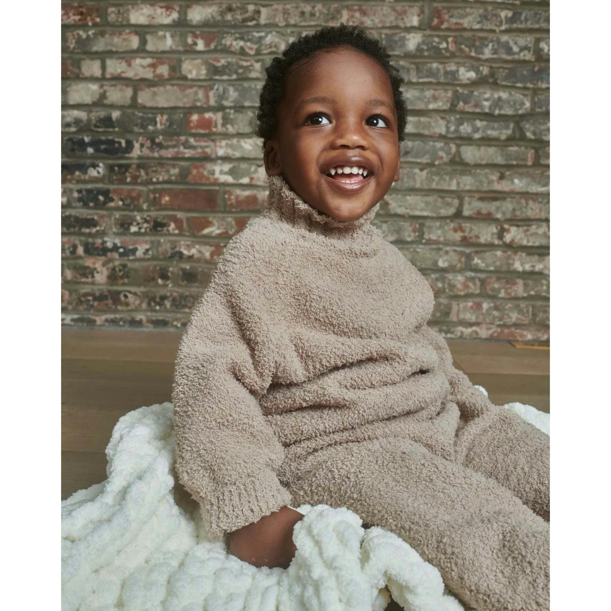 Fuzzy Boxy Mock Neck Sweater