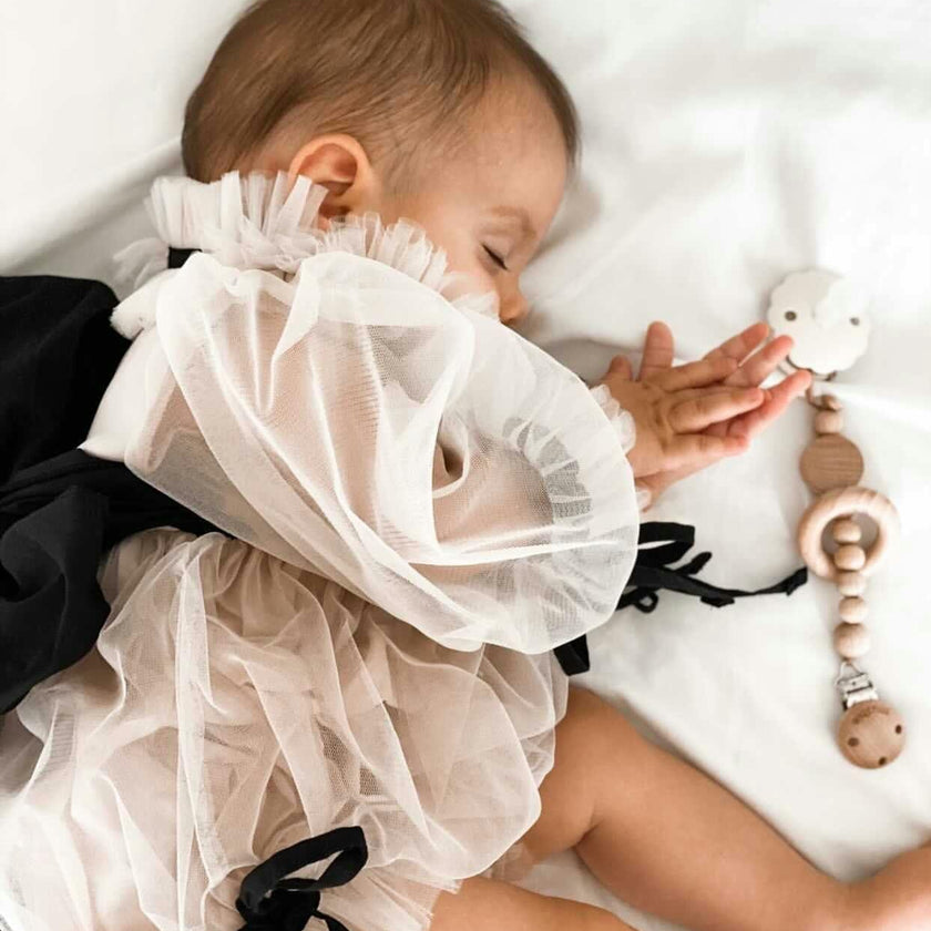 Coco-Caramel Tulle Romper