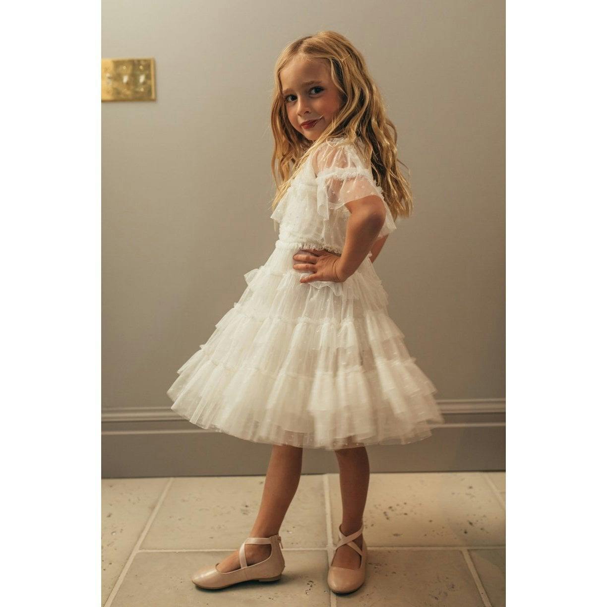 Mini Whimsical Dress in White