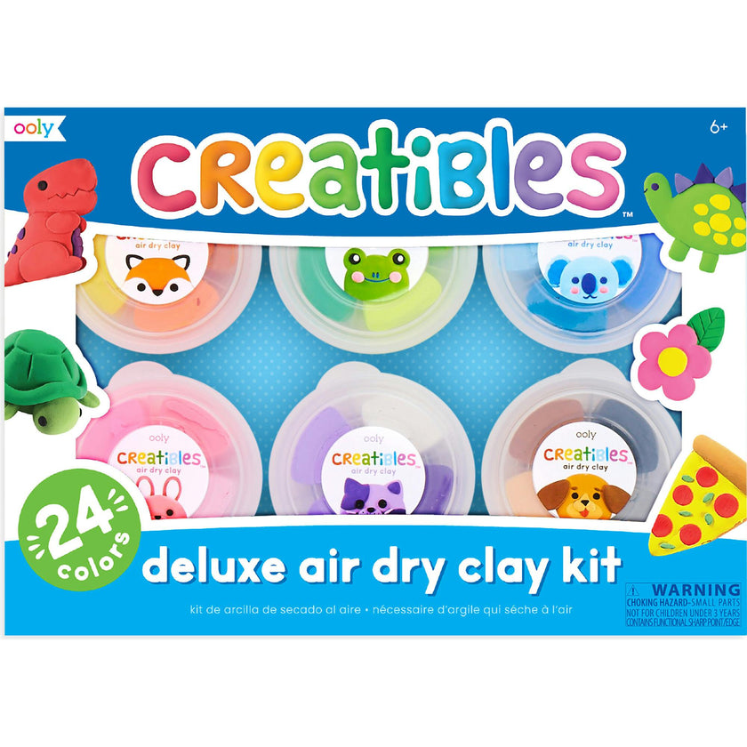 Creatibles Deluxe Air Dry Clay Kit - Set of 24 Colors