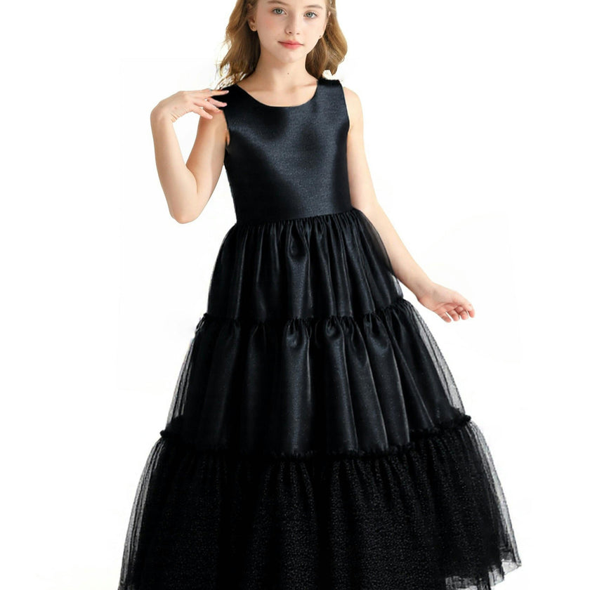 Black Layered Teola Dress