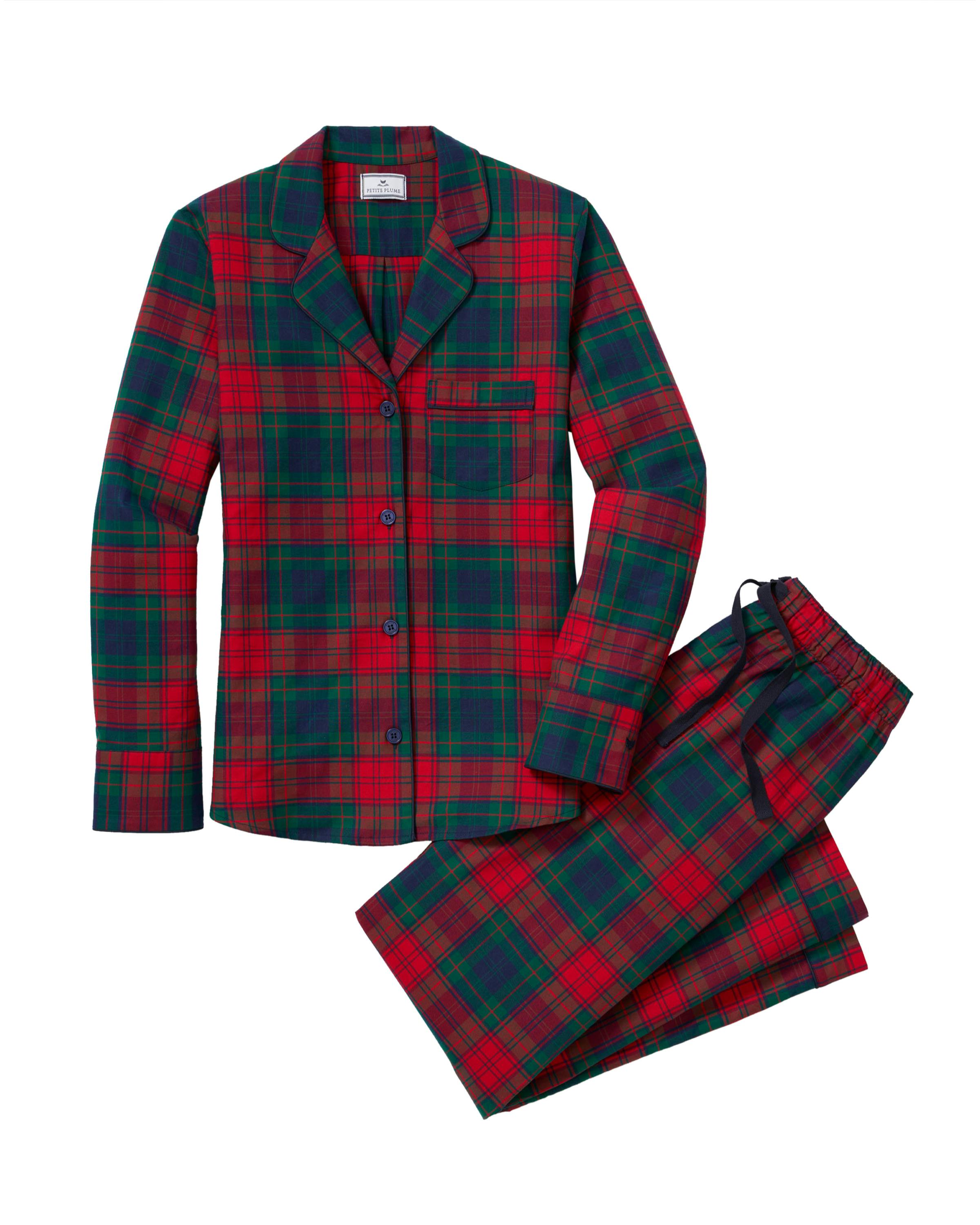 Women's Brushed Twill Pajama Set in St. James Tartan