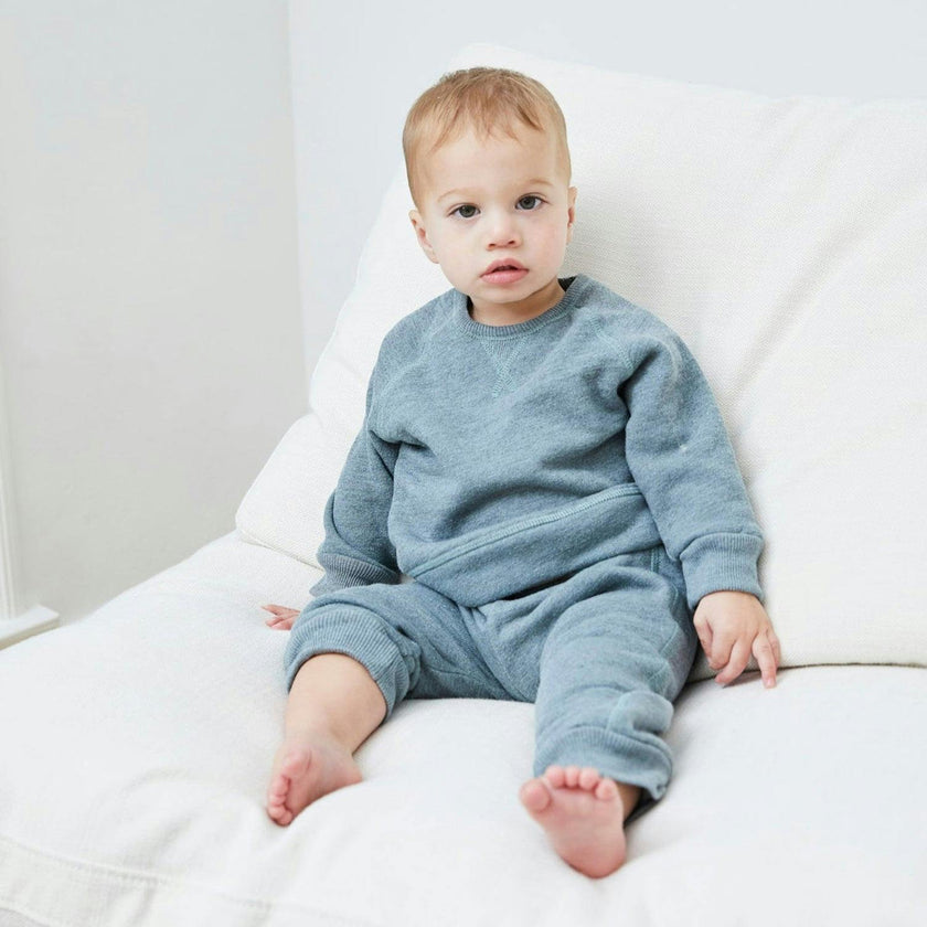 Heathered Vintage Sherpa Sweatshirt and Sweatpant Set